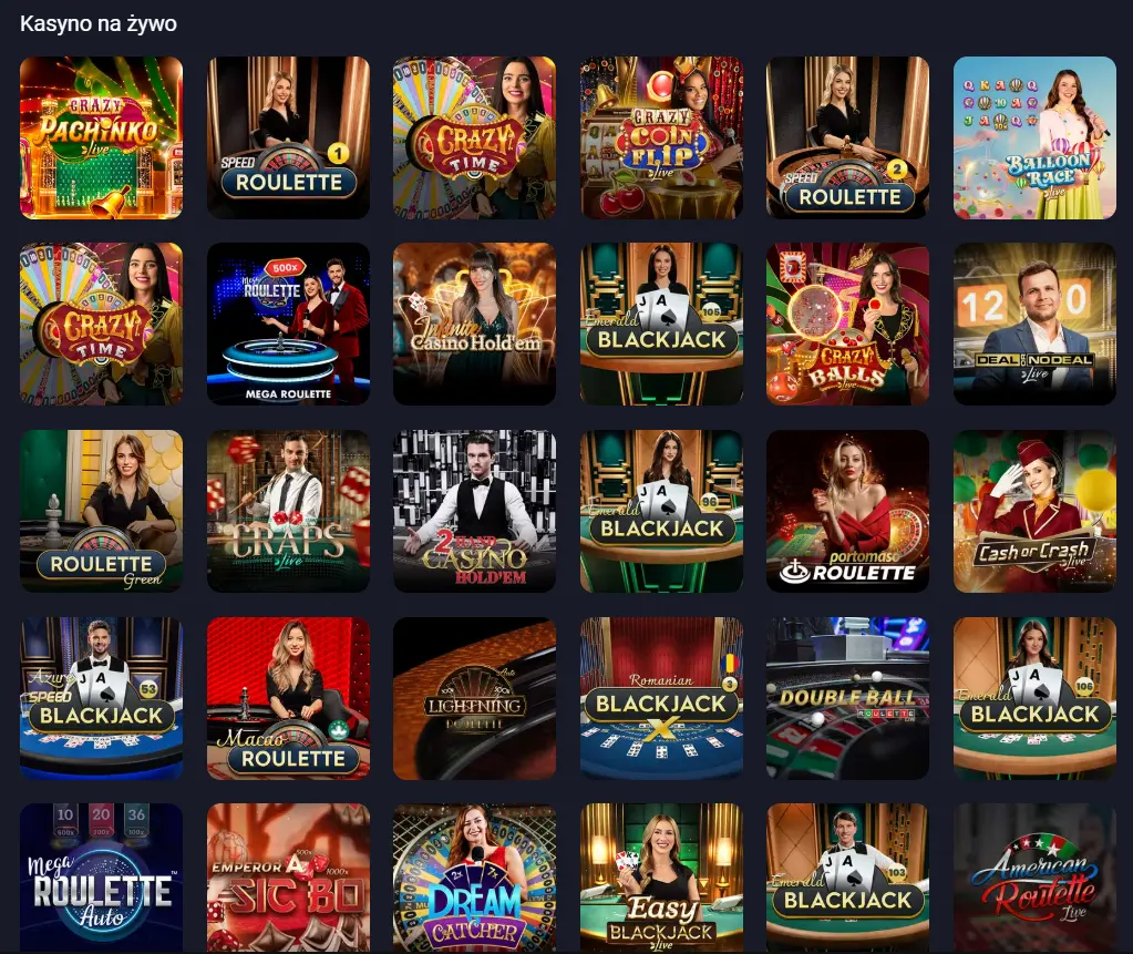 Live Casino - Prawdziwi krupierzy w czasie rzeczywistym